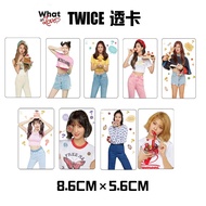A Set Of 9 TWICE New Album WHAT IS LOVE Collision Style Transparent Card PVC Photo Merchandise Tzuyu Single