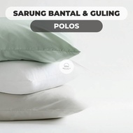 Jumbo Plain Zippered Pillowcase | Pillowcase 45x65 50x70 cm | Sarban Tidur Pillow Case