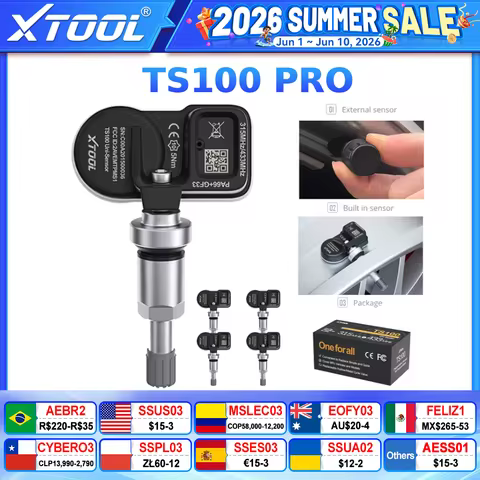 XTOOL TS100 PRO Sensor TPMS Sensor Tire Repair Tools TPMS Pressure Monitor Tester Automotive Tire Pr