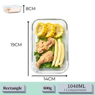 Microwave-heated lunch box Heat Resistant Borosilicate Glass Container glass lunch box