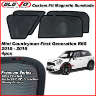 ELEVO Mini Cooper Countryman R60 Magnetic Custom Fit Sunshade Magnet Shade Sun Protection 4pcs