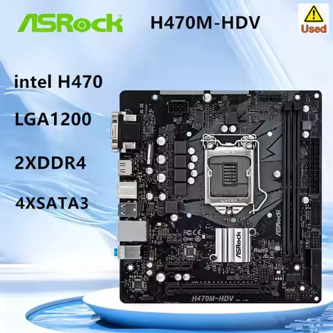 ASROCK H470M-HDV Motherboard intel H470 LGA 1200 DDR4 64GB M.2 support 10400F 10900K 10100 10700 101