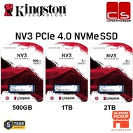 Kingston NV3 NVMe PCie 4.0 M.2 2280 GEN 4 SSD - 500GB / 1TB / 2TB