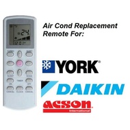 ACSON/YORK/DAIKIN/McQuay Replacement Air Cond Remote Control ECGS01