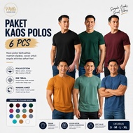 6-Piece T-Shirt Pack Unisex Men's Poly Cotton 30s Short SleevePOLOS Wanita | Unisex Short Sleeve T-S