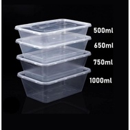 Microwaveable food container(10 pcs) (500ml/650ml/750ml/1000ml) Take away / Bekas makannan
