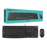 Logitech - MK120 有線滑鼠鍵盤組 （黑色）香港行貨