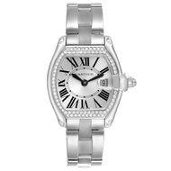 Cartier Cartier Roadster (Reference WE5002X2). A white gold diamond set quartz wristwatch with date.