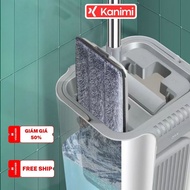 [PREMIUM D6 VERSION] Self-Winging Smart Mop - Comes with 2 Separate Laundry Compartments, 360 Rotati