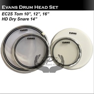 Evans Head Drum Set Tom Snare 10 12 16 HD Dry 14 USA