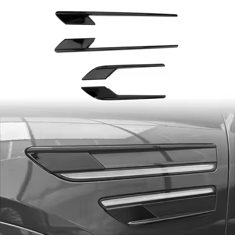 Car Styling Leaf Plate Cover For Genesis GV80 PE 2025 Gloss Black Body Side Decoration Accessories E