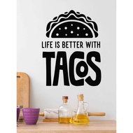 American Fast Food Decoration Stickers Tacos Burritos Tacos Stickers Tacos Restaurant Wall Stickers 