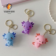 YRBWBW Charm Key Chain, Lovely Axolotl for Pet Lovers Souvenirs PVC Pendant,  Animal Ornaments Pink 