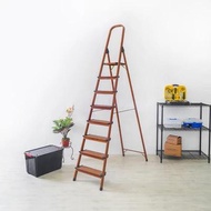 Fixsteps Tangga Rumah Lipat Aluminium 8 Wide Steps Motif Kayu 2.4 Meter
