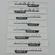 Applicable to Mercedes-Benz AMG   TURBO   4MATIC   BITURBO   4MATIC + Leaf board side logo sticker