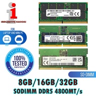 OEM Bulk Pack ( MICRON / SAMSUNG / SK Hynix ) 8GB / 16GB / 32GB DDR5 4800 MT/s 1.1V 262-Pin SODIMM R