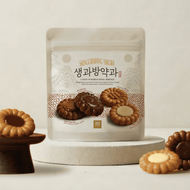 saenggwabang Handmade Yakgwa 4ea Set A 160g (Grain Syrup/Vanilla Nurungji/Sweet Pumpkin Raspberry/Co