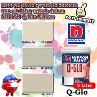 Nippon paint Q Glo Interior 5 Liter Drifting By 1838P / Pebble Walk 1817P / Ramie 1851P
