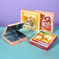♞,♘Aluminized Pizza Box 6/7/8/9 Inch Portable Pizza Takeaway Baking Disposable Packaging Box For Com