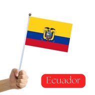 Spot Delivery # 38 Ecuador 🇪🇨【5PCS】 Hand-Waving Flag 14*21*30cm World Flags Fans Props National Day 