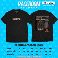 RACEROOM Black T-Shirt No Biased Cotton100 Recaro-262