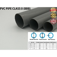 32MM 40MM 50MM | 3 FEET CLASS O | ORIGINAL BINA BBB PVC PIPE  | PAIP AIR PVC | KELABU | GREY