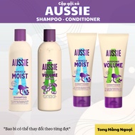Aussie USA Conditioner Shampoo Combo - Miracle Moist Moisturizer, Aussome Volume Volumizing - Tony F