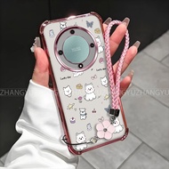 Case for Honor X9A X9B 5G X9 X9C SMART phone case cute dog anti fall four corner silicone TPU transp