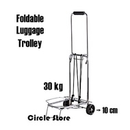 Trolley Suitcase Foldable Luggage Cart Black Wheel 30kg