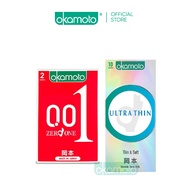 [Bundle of 2] Okamoto 001 Zero One Condoms Pack of 2s + Okamoto OK Ultra Thin Condoms 10s