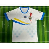 DR Congo 2024 AFCON Home and Away Series Men's Short Sleeved, 3D Unisex Football Jersey, Camiseta De
