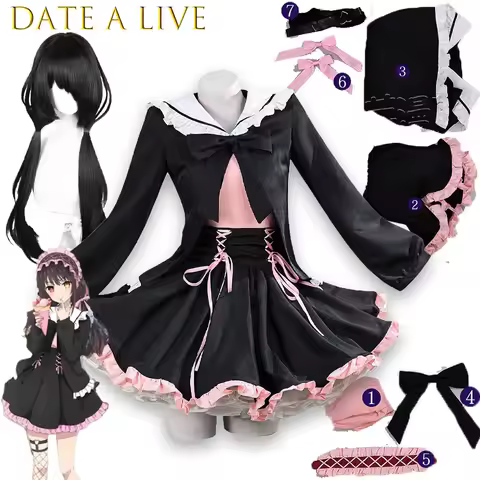 Jirai Kei DATE A LIVE Tokisaki Kurumi Cosplay Christmas Party Gorgeous Uniform Accessories Prop Comp
