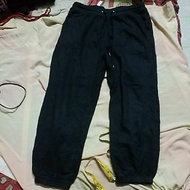 GU BLACK SWEATPANT JOGGER KAIN BERAT SIZE 32 40x38 inch