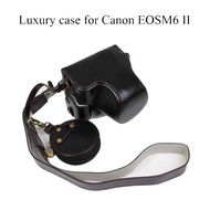 Pu Leather Camera Bag Body For Canon EOS M6 II EOSM6 II M6 Mark II Camera Case Protective Body Cover Skin