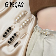Imitation Pearl Waist Cinch Pin Set, Clothing Fit Adjustment, Anti-Exposure Clip, Hijab Magnet