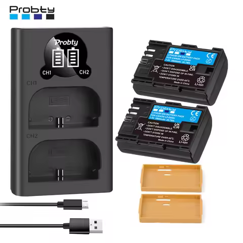 LP-E6NH LP-E6N LP-E6 Battery + LED Dual Charger For Canon EOS R5 R6 90D 60D 70D 80D 5D II 5D III 5D 