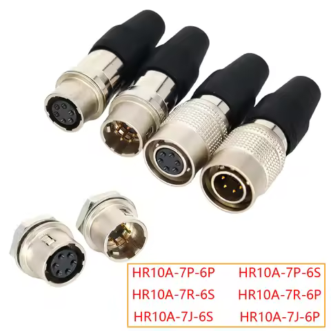 Hirose HR10A-7P-6S/ HR10A-7P-6P/ HR10A-7R-6S Connector HR10A 6Pin Plug Cable Docking With Industrial