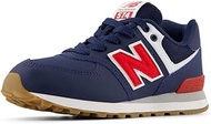 Kids' 574 V1 Lace-Up Sneakers, Nb Navy/Team Red, 2 US Wide Little Kid