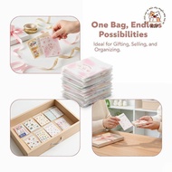 [ADP] 50Pcs Kawaii Cute Puppy Opp Bags for 3 Inch Photo Card DIY Paing Storage Decor Ideal for Kpop 