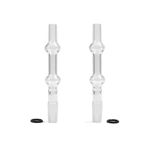 Replacement Balloon Glass Straw with O Ring adapter for Extreme q Accessories 2pcs