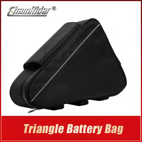 Electric Bicycle Triangle Battery Bag, Black Frame Triangle Bags, 36V, 48V, 60V, 72V, Max Load 126 C