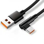 สายเคเบิลข้อมูลชาร์จเร็ว USB-A เป็น USB-C มุม 90 องศา, เข้ากันได้กับ Honor Mate 50 Pro/100 Pro/100 P