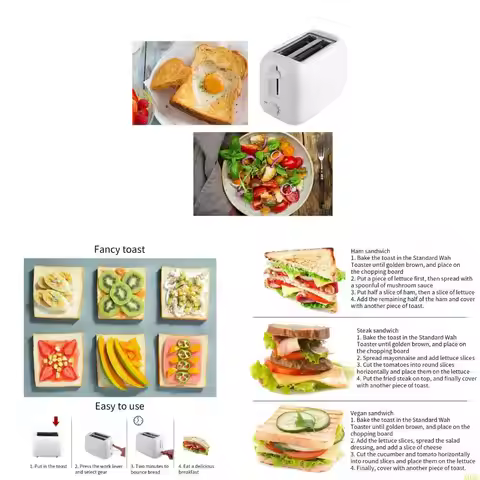 A0NC 2 Layer Toaster Oven Household Breakfast Maker Breakfast Appliance Enduring