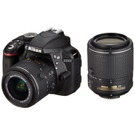 [USED in Japan] Nikon Digital SLR Camera D3300 Double Zoom Kit 2 Black