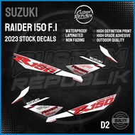 ▱ ▞ ≈ Suzuki Raider 150 FI 2023 Stock Decals Set