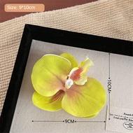 DAYUANDIAN Pearl Butterfly Orchid Flower Hairpin Side Broken Hair Hairclip High-end Girls Heart Fash