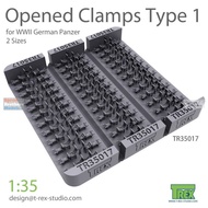 T-Rex Studio TRXTR35017 1:35 TRex - Opened Clamps Type 1 for WWW2 German Panzer