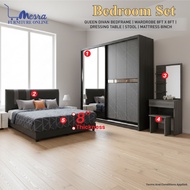 (SIAP PAASNG)MESRA - Bedroom set / 8x8 Wardrobe / Wadrobe / Almari baju / 8x8 Almari baju /  8x8 Bed