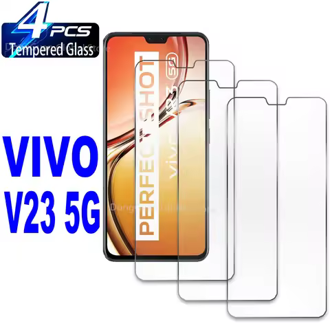 2/4Pcs HD Tempered Glass For Vivo V23 V25 V21 V21e V21s 5G Screen Protector Glass Film