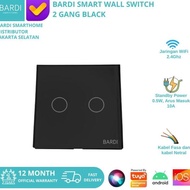 New Bardi Smart Wall Switch 2 Gang Black Smart Switch WiFi EU Touch